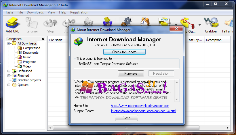 IDMan Build 10 + Crack ~ World 4 free softwares patch for idm 6.12